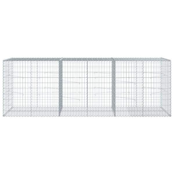 Gabione mit Deckel 300x100x100 cm Verzinktes Eisen
