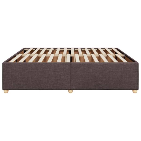 Bettgestell ohne Matratze Dunkelbraun 180x200 cm Stoff