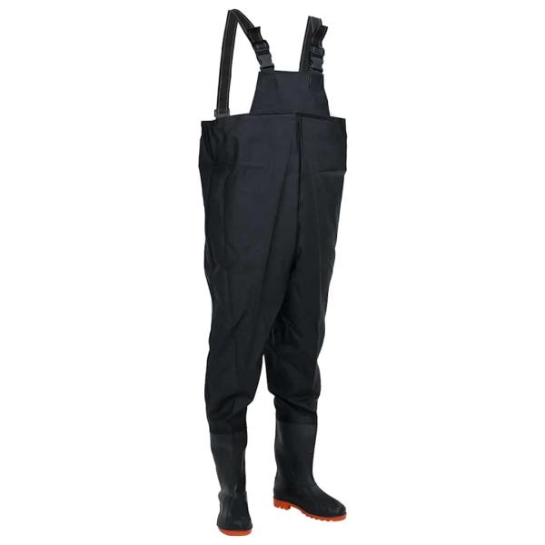 ARDEBO.de - Wathose mit Stiefeln Schwarz Größe 40