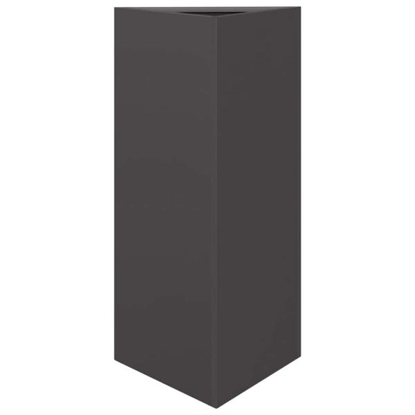 Pflanzkübel Schwarz Dreieckig 40x34,5x75 cm Stahl