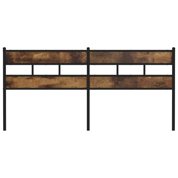Ersatz-Kopfteil Räuchereiche 180 cm Eisen und Holzwerkstoff