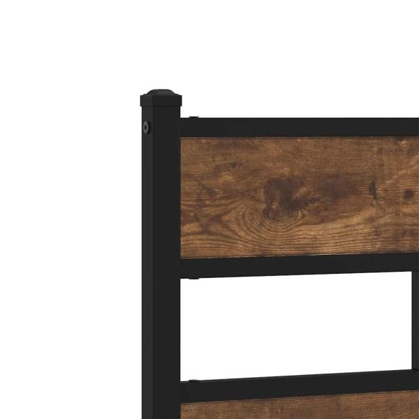 Ersatz-Kopfteil Räuchereiche 180 cm Eisen und Holzwerkstoff