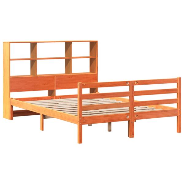 Massivholzbett ohne Matratze Wachsbraun 150x200 cm Massivholz