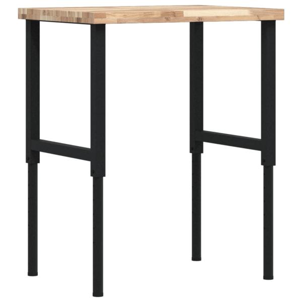 Werkbank 80x60x(73-99,5) cm Massivholz Akazie Rechteckig