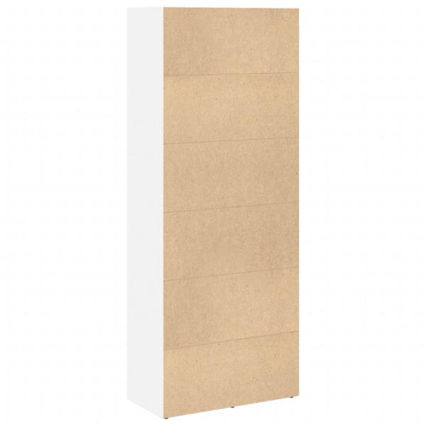 B?cherregal Wei? 60x30x152 cm Holzwerkstoff