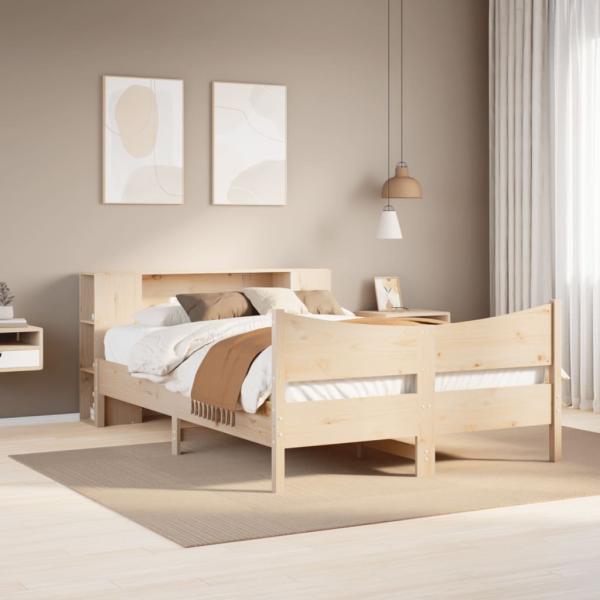 ARDEBO.de - Massivholzbett ohne Matratze 135x190 cm Kiefernholz