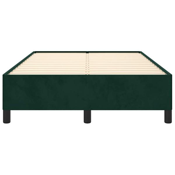 Bettgestell ohne Matratze Dunkelgrün 120x190 cm Samt
