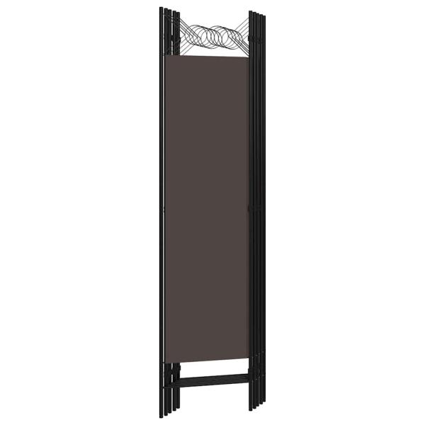 5-tlg. Raumteiler Braun 200 x 180 cm