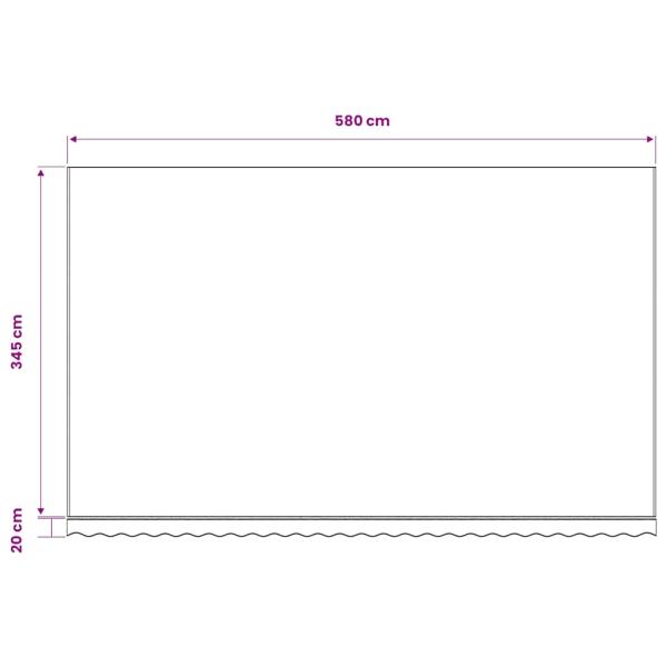 Ersatzstoff für Markise Braun 600x350 cm Polyester