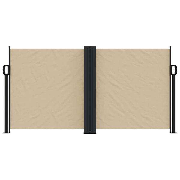 Seitenmarkise Ausziehbar Beige 120x1000 cm
