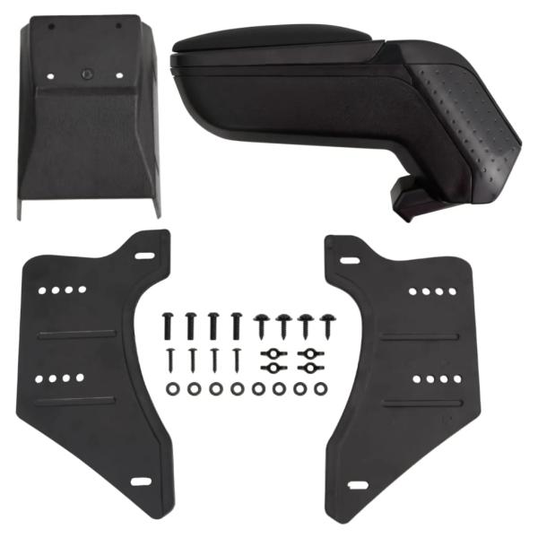ARDEBO.de - Universal-Autoarmlehne Schwarz 13x33x(33-53) cm ABS