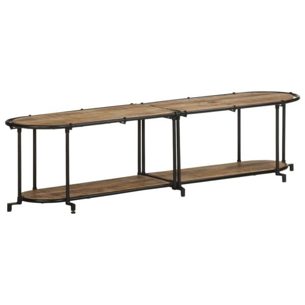ARDEBO.de - TV-Regal 160x42x40 cm Raues Mangoholz