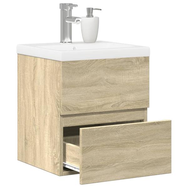 ARDEBO.de - 2-tlg. Badmöbel-Set Sonoma-Eiche Holzwerkstoff