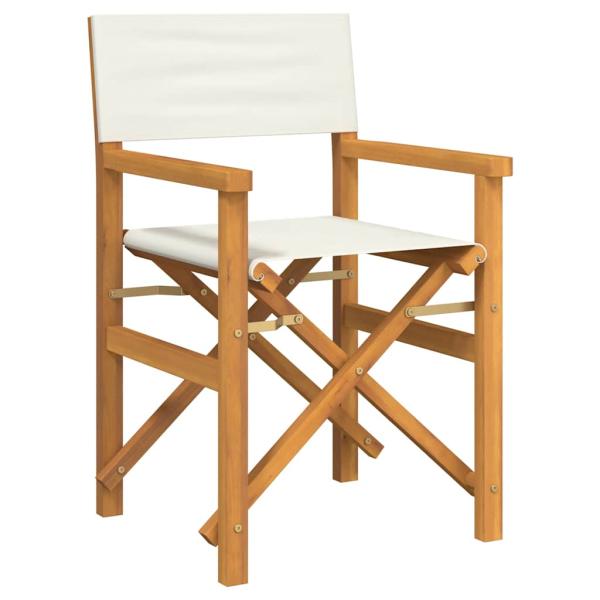 Regiest?hle 2 Stk. Klappbar Creme Massivholz Teak
