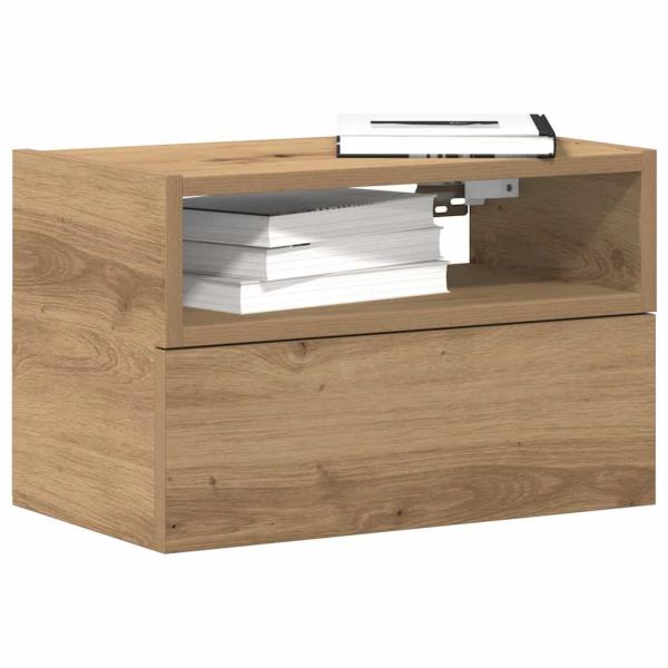 ARDEBO.de - Wand-Nachttisch Artisan-Eiche 45x26x28,5 cm