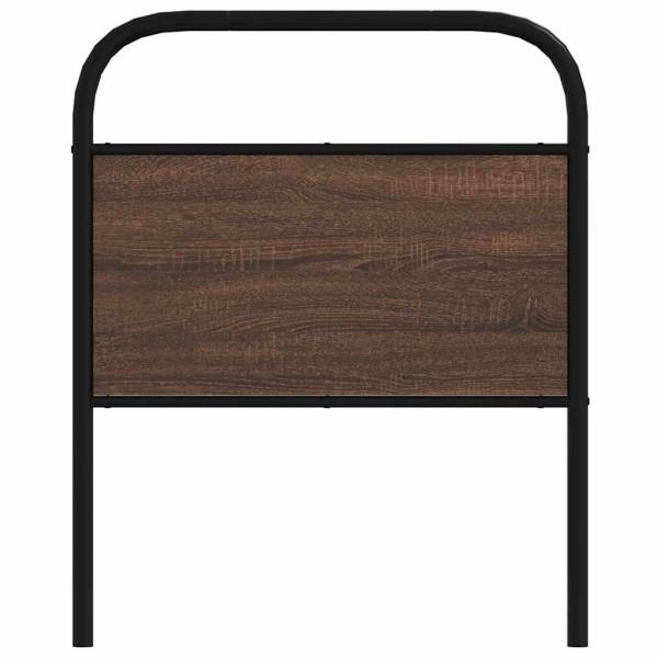 Ersatz-Kopfteil Braun Eichen-Optik 75 cm Stahl und Holzwerkstoff