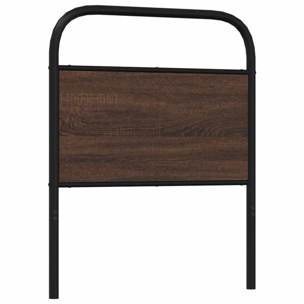 Ersatz-Kopfteil Braun Eichen-Optik 75 cm Stahl und Holzwerkstoff