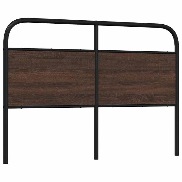 Ersatz-Kopfteil Braun Eichen-Optik 120 cm Stahl und Holzwerkstoff