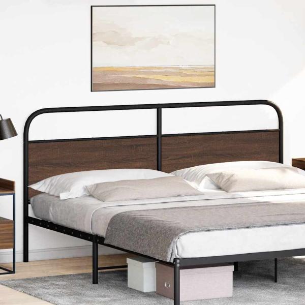 ARDEBO.de - Ersatz-Kopfteil Braun Eichen-Optik 190 cm Stahl und Holzwerkstoff