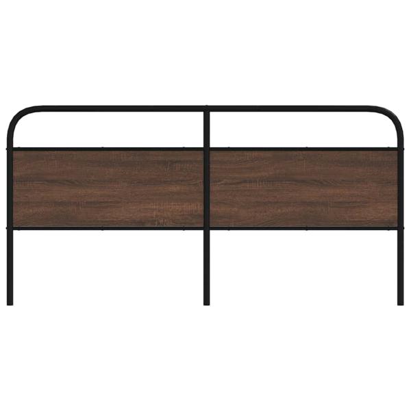 Ersatz-Kopfteil Braun Eichen-Optik 190 cm Stahl und Holzwerkstoff