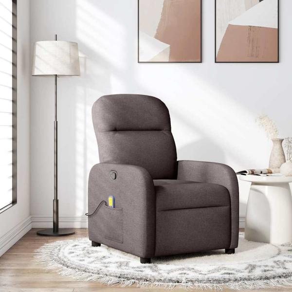 ARDEBO.de - Massagesessel Dunkelbraun Stoff
