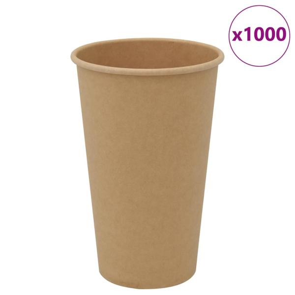 ARDEBO.de - Pappbecher 1000 Stk. 16oz 400ml Braun