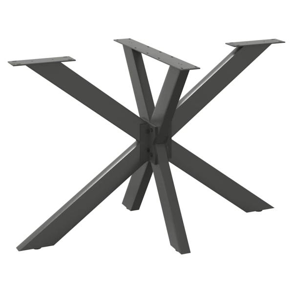 ARDEBO.de - Esstischbein in Spinnenform Anthrazit 120x68x(72-73) cm Stahl