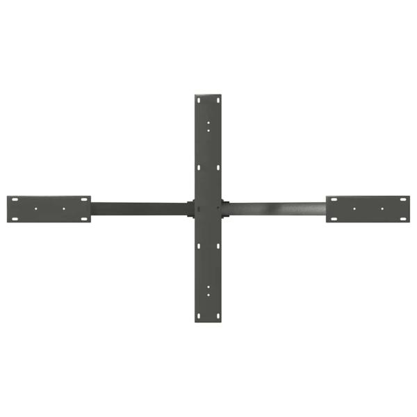 Esstischbein in Spinnenform Anthrazit 120x68x(72-73) cm Stahl