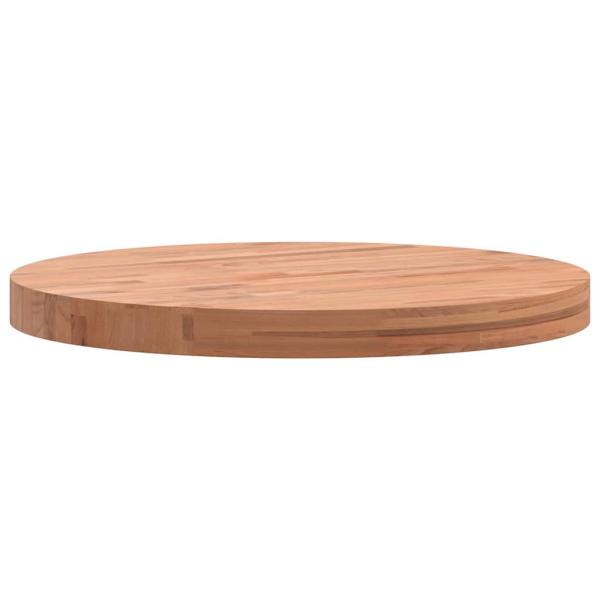 Tischplatte Ø50x4 cm Rund Massivholz Buche