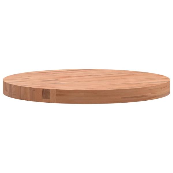 Tischplatte Ø50x4 cm Rund Massivholz Buche