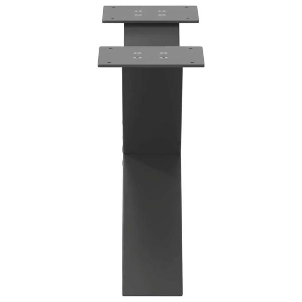 Couchtischbeine X-Form 2 Stk. Anthrazit 50x(30-31) cm Stahl