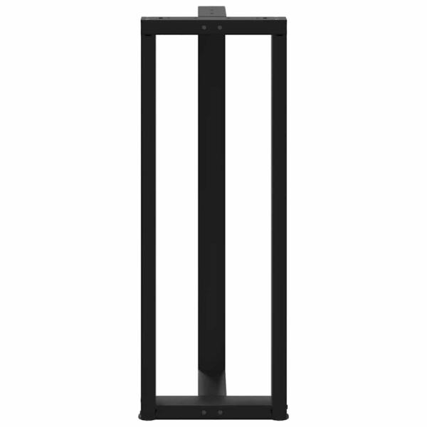 Bartischbeine T-Form 2 Stk. Schwarz 50x35x(110-111) cm Stahl