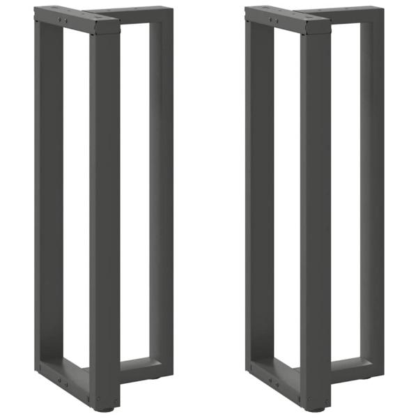 ARDEBO.de - Bartischbeine T-Form 2 Stk. Anthrazit 40x35x(110-111) cm Stahl
