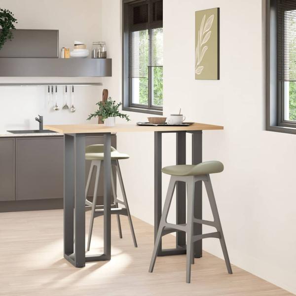 ARDEBO.de - Bartischbeine T-Form 2 Stk. Anthrazit 50x35x(110-111) cm Stahl