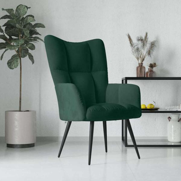 ARDEBO.de - Relaxsessel Dunkelgrün Samt