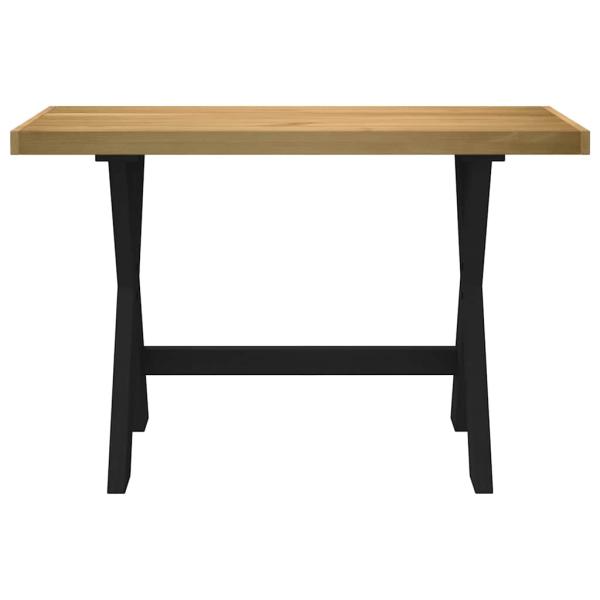 Schreibtisch NOAIN X-Form-Beine 120x50x75 cm Massivholz Kiefer