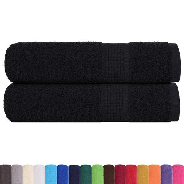 Duschtücher FROGN 2 Stk. Schwarz 70x140 cm 360 g/m²