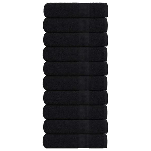 ARDEBO.de - Badetücher FROGN 10 Stk. Schwarz 100x150 cm 360 g/m²