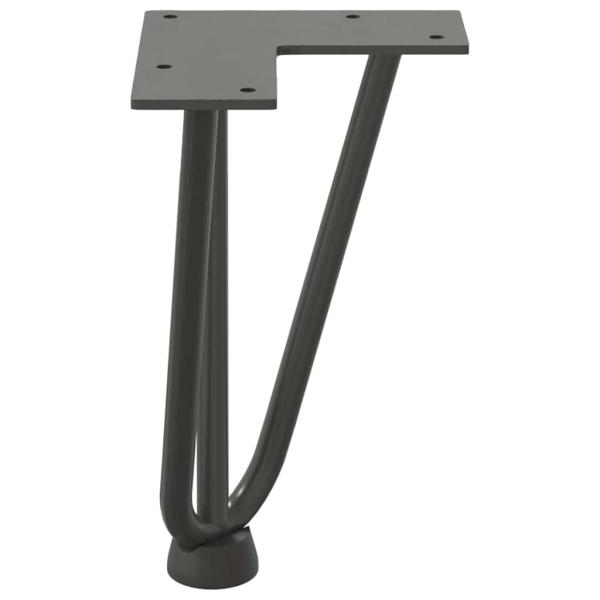 Haarnadelbeine für Couchtisch 4 Stk. Anthrazit 20 cm Massivstahl