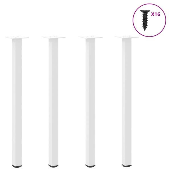 Konsolentischbeine 4 Stk. Weiß 72-74 cm Stahl