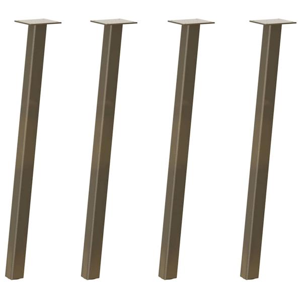 Konsolentischbeine 4 Stk. Naturstahl 72 cm Stahl