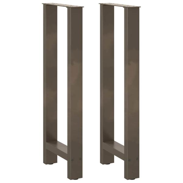 ARDEBO.de - Bartischbeine Naturstahl 2 Stk. 50x(100-101) cm Stahl