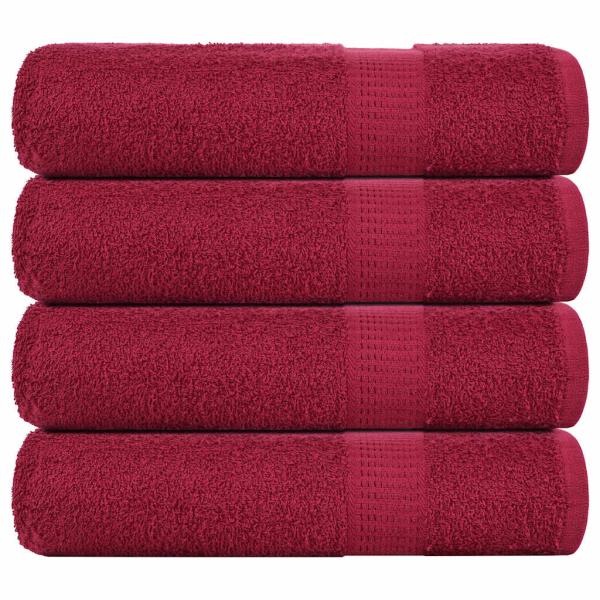ARDEBO.de - Duschtücher FROGN 4 Stk. Bordeaux 70x140 cm 360 g/qm