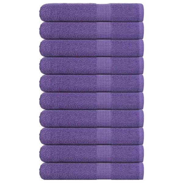 ARDEBO.de - Saunatücher FROGN 10 Stk. Lila 80x200 cm 360 g/m²