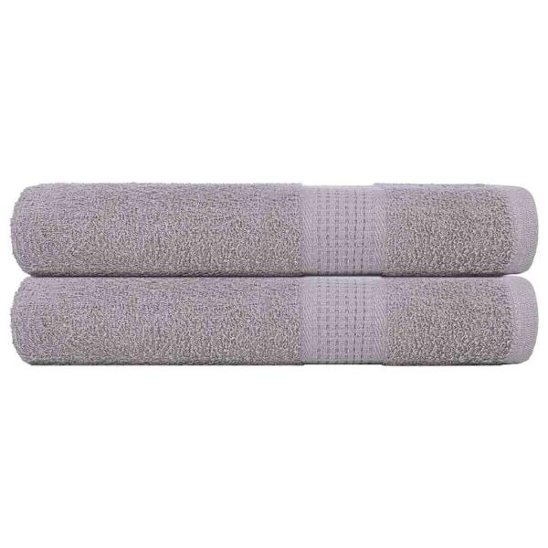 ARDEBO.de - Handtücher FROGN 2 Stk. Grau 100x200 cm 360 g/m²