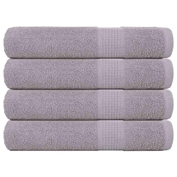 ARDEBO.de - Saunatücher FROGN 4 Stk. Grau 80x200 cm 360 g/m²
