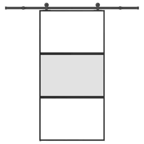 ARDEBO.de - Schiebetür mit Beschlag 102,5x205 cm Hartglas & Aluminium