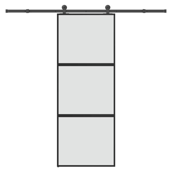 ARDEBO.de - Schiebetür mit Beschlag 76x205 cm Hartglas & Aluminium