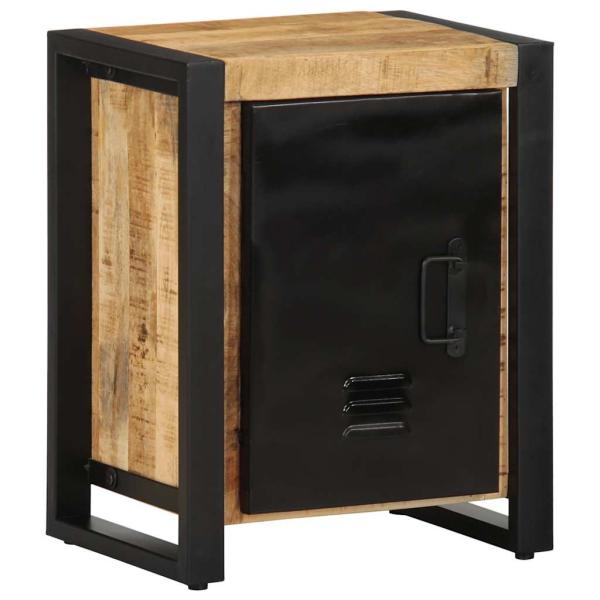 ARDEBO.de - Nachttisch 40x30x51 cm Raues Mangoholz