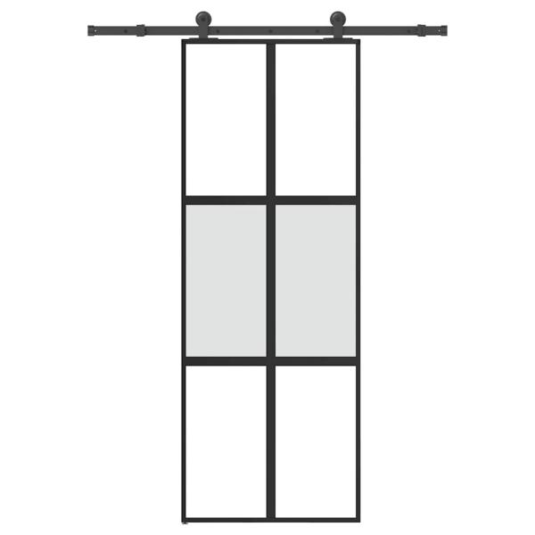ARDEBO.de - Schiebetür mit Beschlag 76x205 cm Hartglas & Aluminium